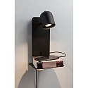 Paulmann Leesarmatuur MALENA met USB-aansluiting GU10 IP20, zwart 