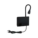 Paulmann Leesarmatuur HALINA LED met USB-aansluiting IP20, zwart 