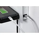 Paulmann Leesarmatuur SERRA LED met USB-aansluiting, rechts IP20, zwart, wit dimbaar