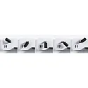 Paulmann Leesarmatuur SERRA LED met USB-aansluiting, rechts IP20, zwart, wit dimbaar