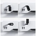 Paulmann Leesarmatuur SERRA LED met USB-aansluiting, rechts IP20, zwart, wit dimbaar