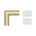 light strip edge element MAXLED 500 EDGE FULL-LINE COB, silver