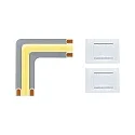 LED Strip hoek MAXLED 500 EDGE FULL-LINE COB, zilver