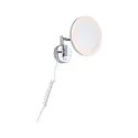 Paulmann mirror with lighting MASUA IP44 - 3X ZOOM 3-fold, round, with flex arm, CCT Switch, tiltable IP44 / IP20, chrome 
