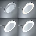 Paulmann mirror with lighting MASUA IP44 - 3X ZOOM 3-fold, round, with flex arm, CCT Switch, tiltable IP44 / IP20, chrome 