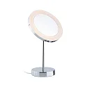 Paulmann mirror with lighting MASUA IP44 - 3X ZOOM 3-fold, round, CCT Switch, with plug, adjustable IP44 / IP20, chrome 