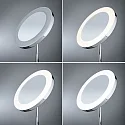 Paulmann mirror with lighting MASUA IP44 - 3X ZOOM 3-fold, round, CCT Switch, with plug, adjustable IP44 / IP20, chrome 