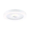 Wand- en plafondarmatuur VOLEA Ø 40CM direct / indirect IP44, zilver, wit dimbaar
