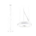 Pendelophanging VOLEA 3-voudig, instelbaar, zilver, wit