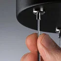 Pendelophanging VOLEA 3-voudig, instelbaar, zwart, zilver
