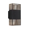 outdoor wall luminaire THARIN up / down, square, adjustable IP44, black 