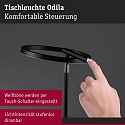 Paulmann Bureau-armatuur ODILA Tunable White, instelbaar, met Touch-Dimmer, Ring-Vorm IP20, dimbaar