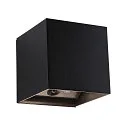 battery wall luminaire NYARA UP&DOWN square IP44, black 