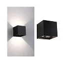Paulmann battery wall luminaire NYARA UP&DOWN square IP44, black 