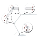 desk lamp FLEXBAR CCT Switch, adjustable, with touch dimmer IP20, silver matt dimmable