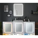 Spiegel met verlichting MIRRA LED 60 X 80CM / HIGH hoekig, CCT Switch, met aanraakdimmer, met verwarmingsfunctie IP44