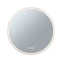 mirror with lighting MIRRA LED Ø 60CM round, CCT Switch, with touch dimmer, with heating function IP44, white matt dimmable