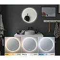 Paulmann Spiegel met verlichting MIRRA LED Ø 60CM rond, CCT Switch, met aanraakdimmer, met verwarmingsfunctie IP44, wit mat dimbaar