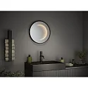 Paulmann Spiegel met verlichting MIRO 3D LED INFINITY rond, Tunable White IP44, zwart mat dimbaar