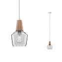 Paulmann Pendelarmatuur NEORDIC YLVIE E27, hout, helder dimbaar