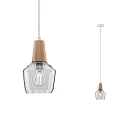 Paulmann Pendelarmatuur NEORDIC YLVIE E27, hout, helder dimbaar