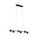 Paulmann pendant luminaire PURIC PANE I 6 flames, rotatable, tiltable IP20, black dimmable