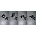 Paulmann pendant luminaire PURIC PANE I 6 flames, rotatable, tiltable IP20, black dimmable