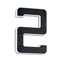 Paulmann solar house number light with accumulator, indirect IP44, black, white matt 