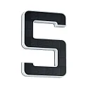 Paulmann solar house number light with accumulator, indirect IP44, black, white matt 