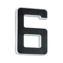 Paulmann solar house number light with accumulator, indirect IP44, black, white matt 