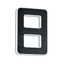Paulmann solar house number light with accumulator, indirect IP44, black, white matt 
