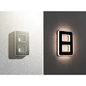 Paulmann solar house number light with accumulator, indirect IP44, black, white matt 