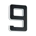 Paulmann solar house number light with accumulator, indirect IP44, black, white matt 
