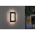Paulmann solar house number light with accumulator, indirect IP44, black, white matt 