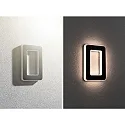 Paulmann solar house number light with accumulator, indirect IP44, black, white matt 