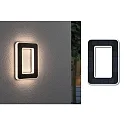 Paulmann solar house number light with accumulator, indirect IP44, black, white matt 