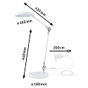 Paulmann desk lamp NUMIS QI CCT Switch, adjustable, with Qi charging function IP20, dimmable