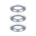 recessed luminaire SORMUS round, set of 3 IP65, chrome matt  3x 6,5W 560lm 3000K 100° 100° CRI >80
