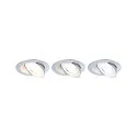 Paulmann Spot AUMUS rond, set van 3 IP20, chroom mat dimbaar
