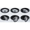 Paulmann spot AUMUS round, set of 1 IP20, black matt dimmable