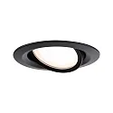 Inbouwarmatuur NOVA PLUS COIN LED draaibaar LED IP65, zwart mat dimbaar 6W 470lm 2700K CRI 80-89