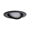 Paulmann Inbouwarmatuur NOVA PLUS COIN LED draaibaar LED IP65, zwart mat dimbaar 6W 470lm 2700K CRI 80-89