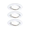 recessed luminaire BASE COIN LED swivelling, set of 3, ZigBee controllable LED IP20, white dimmable 5W 430lm 3000K CRI 80-89