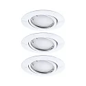 Inbouwarmatuur BASE COIN LED draaibaar, set van 3, ZigBee aanstuurbaar LED IP20