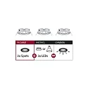 Set of 3 Recessed luminaire CHOOSE, fixed, IP44, 230V, max. 3x 10W Ø5.1cm, chrome