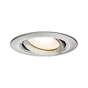 Downlight NOVA GU10 rond, draaibaar, set van 1 GU10 IP65, ijzer geborsteld dimbaar