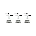Paulmann Downlight NOVA GU10 rond, draaibaar, set van 3 GU10 IP65, ijzer geborsteld dimbaar