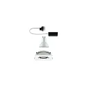 Paulmann Downlight NOVA GU10 hoekig, draaibaar, set van 1 GU10 IP65, chroom, wit mat dimbaar