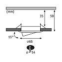Plafondinbouwarmatuur NOVA MINI PLUS LED draaibaar, set van 3 IP23, wit mat dimbaar