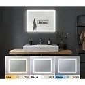 Paulmann Spiegel met verlichting MIRRA LED 80 X 60CM / WIDE hoekig, CCT Switch, met aanraakdimmer, met verwarmingsfunctie IP44